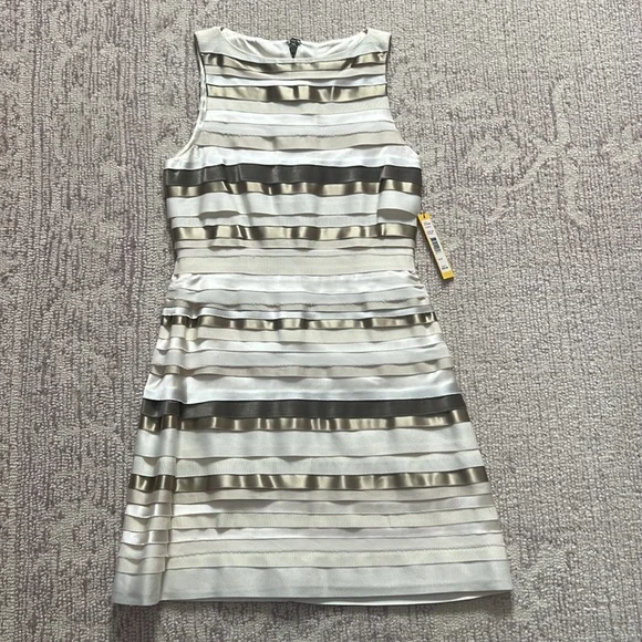 NWT Alice + Olivia Striped Ribbon Dress - Picture 2 of 9